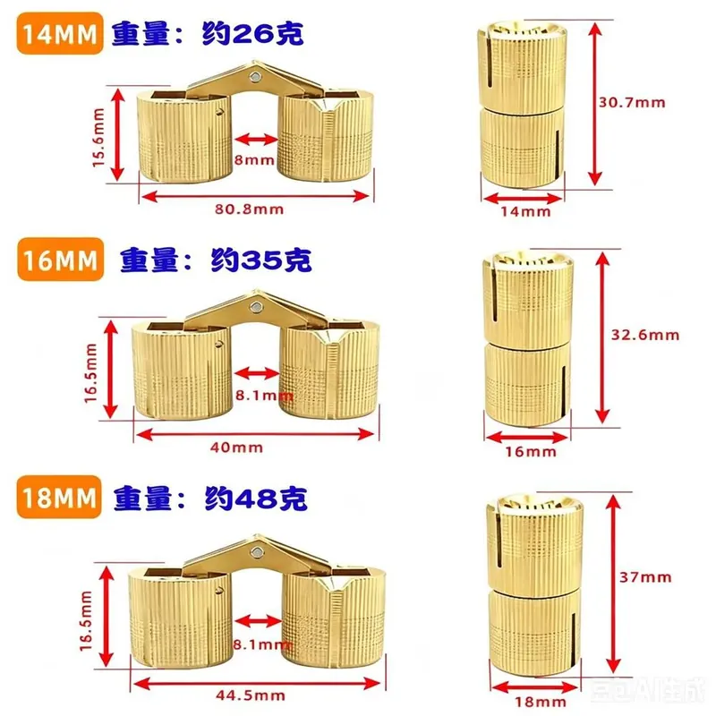 纯铜圆柱合页 图4