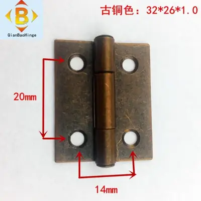 1.5寸五金 冲压件木盒合页家用红古铜四孔小家具家居